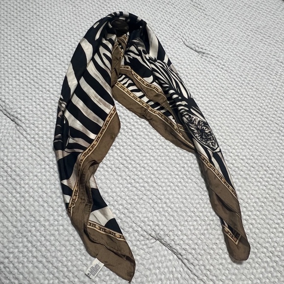 Vintage Zebra Print Silk Scarf by Echo - Picture 6 of 7